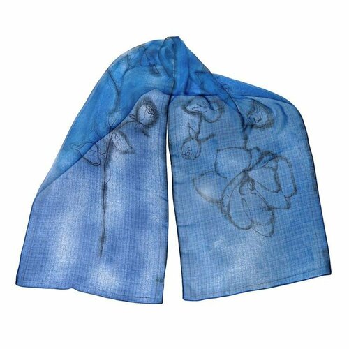 фото Шарф roby foulards,160х40 см, синий