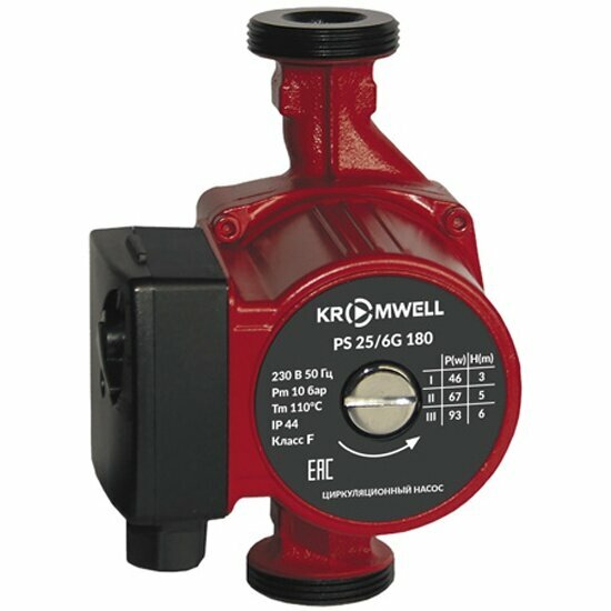 Циркуляционный насос Kromwell PS 25/6G 180 (гайки в комплекте)