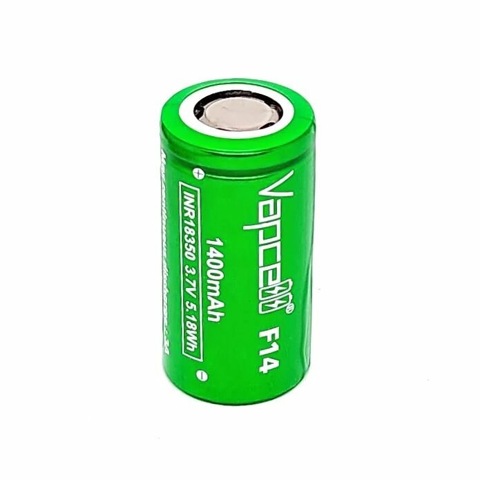 Аккумулятор LiIon Vapcell 18350 1400мАч 3.7V LIION-18350-1400-1S