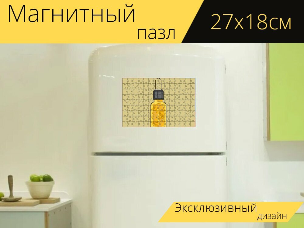 Магнитный пазл "Желтый природа, желтый здоровье, желтый медицинский" на холодильник 27 x 18 см.