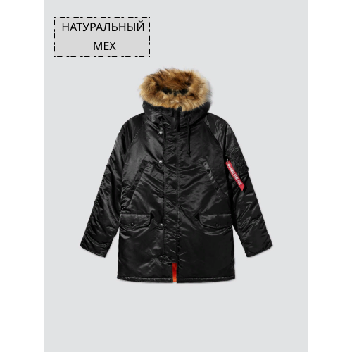 Парка ALPHA INDUSTRIES, размер 56/3XL/, черный аляска alpha industries размер 56 3xl черный