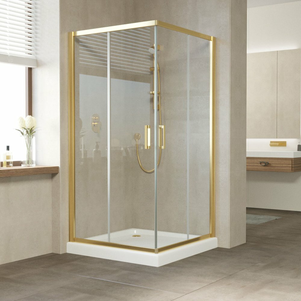 Vegas Glass ZA Tur Novo 100 09 01 профиль золото, стекло прозрачное
