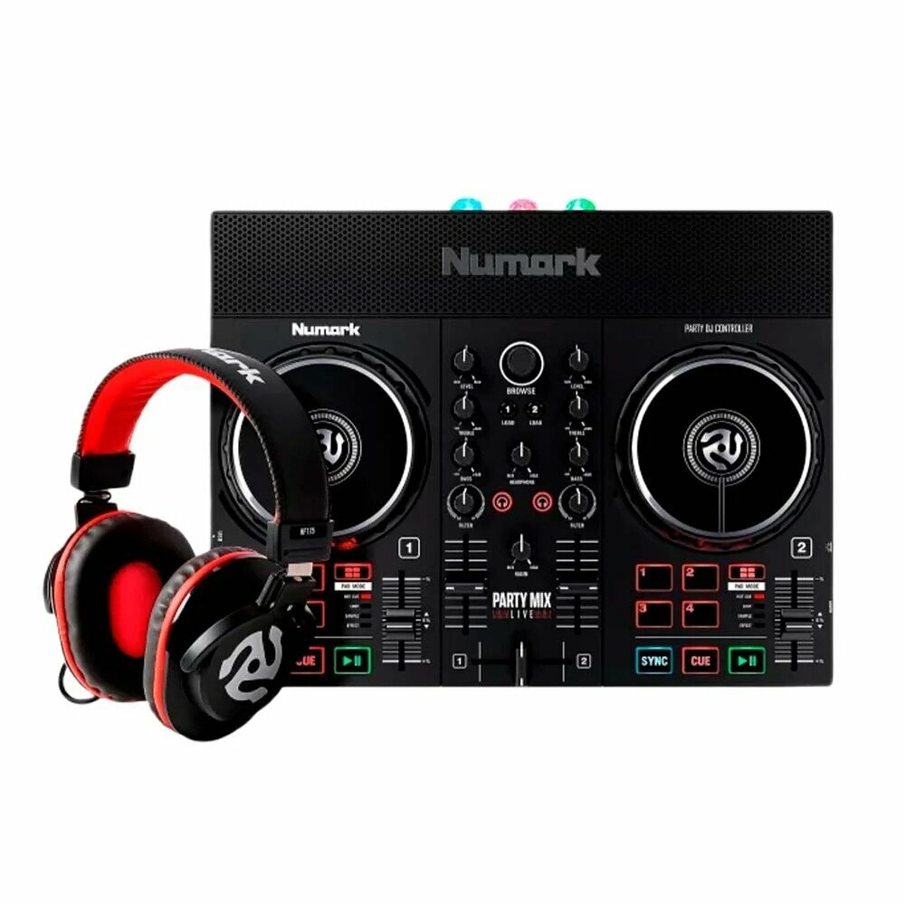 DJ контроллер Numark Party Mix Live + Наушники Numark HF 175