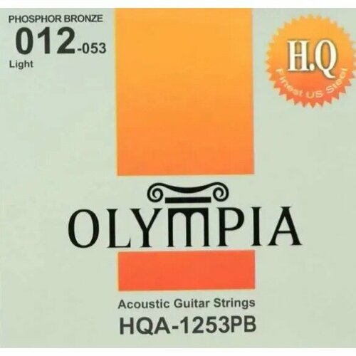 Струны для акустической гитары Olympia HQA1253PB olympia ags 120 струны для 12 струнной акустической гитары