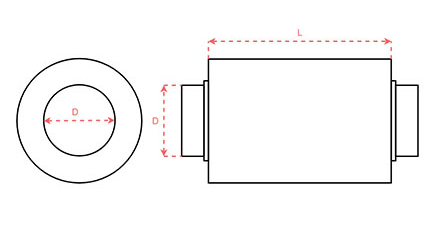 Шумоглушитель кр.D200 мм, L=600 мм, оц.0,5 - фотография № 2