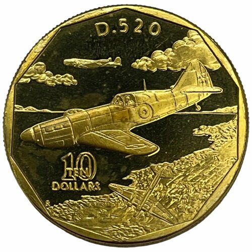 Маршалловы острова 10 долларов 1991 г. (Самолёты Второй Мировой войны - D.520)