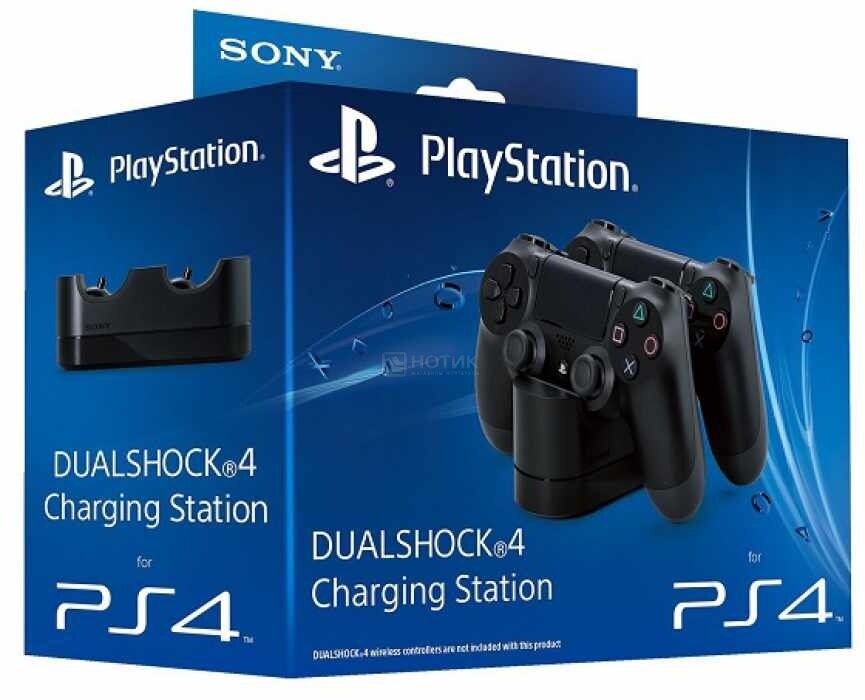 Sony Зарядная станция DualShock 4 на два геймпада для PS4 (CUH-ZDC1/E) черный — фото 1