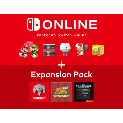 Nintendo Switch Online Expansion Pack Индивидуальное членство Пакет расширения - 12 месяцев Цифровая версия EU 5599₽