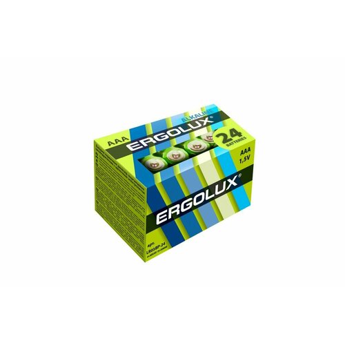 Батарейка ERGOLUX (14213) LR03 Alkaline BP-24 LR03 BP-24, 1.5В 24 шт.