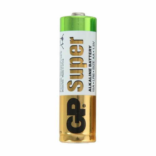 Батарея GP Super Alkaline LR6 Size AA 1.5V, 1 шт.