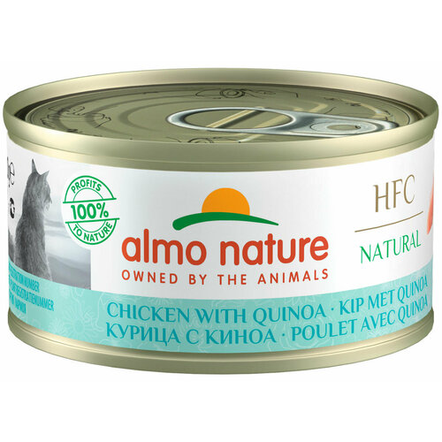 ALMO NATURE CAT LIGHT HFC диетические для взрослых кошек с курицей и киноа (70 гр х 24 шт) влажный корм для кошек almo nature hfc с курицей 12 шт х 55 г кусочки в желе