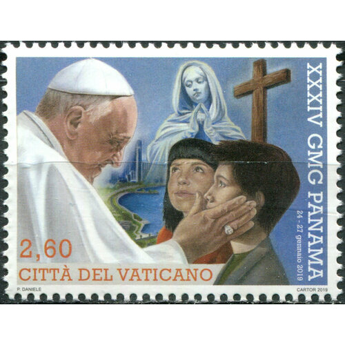 Ватикан 2019. 34-й Всемирный день молодежи, Панама (MNH OG) Почтовая марка