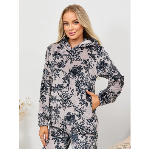 Пижама Miki, размер 48-50, черный, серый