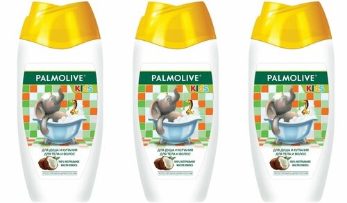 Palmolive Гель для душа детский Кокос, 250 мл, 3 штуки