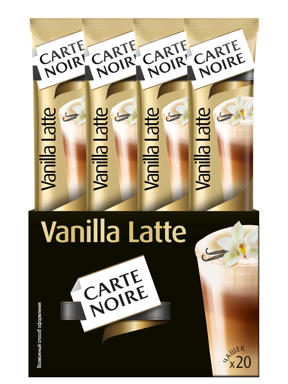 Напиток кофейный Carte Noire Vanilla Latte растворимый порционный 20 шт х 16 г
