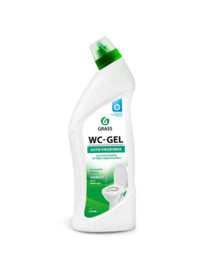 Grass WC-GEL Гель для чистки сантехники Анти-ржавчина 750 мл 0,75 л