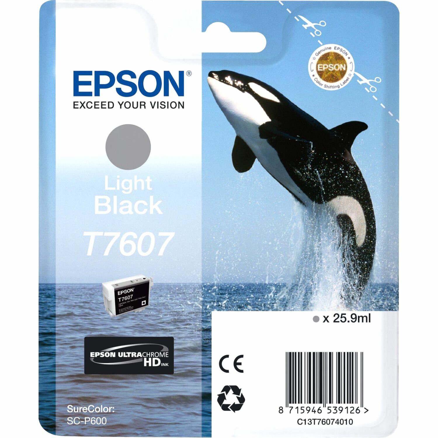 Картридж для струйного принтера EPSON T7607 Light Black (C13T76074010)