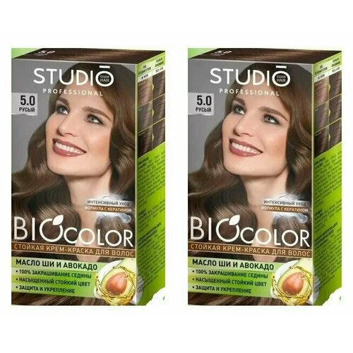 Studio Professional Essem Hair Крем-краска для волос, Русый, 2 уп