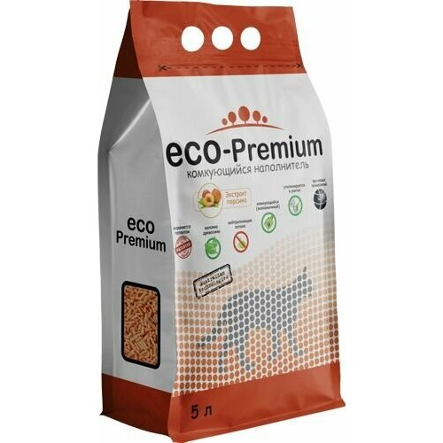 Наполнитель ECO-Premium комкующийся экстракт Персика 5л , 1 шт