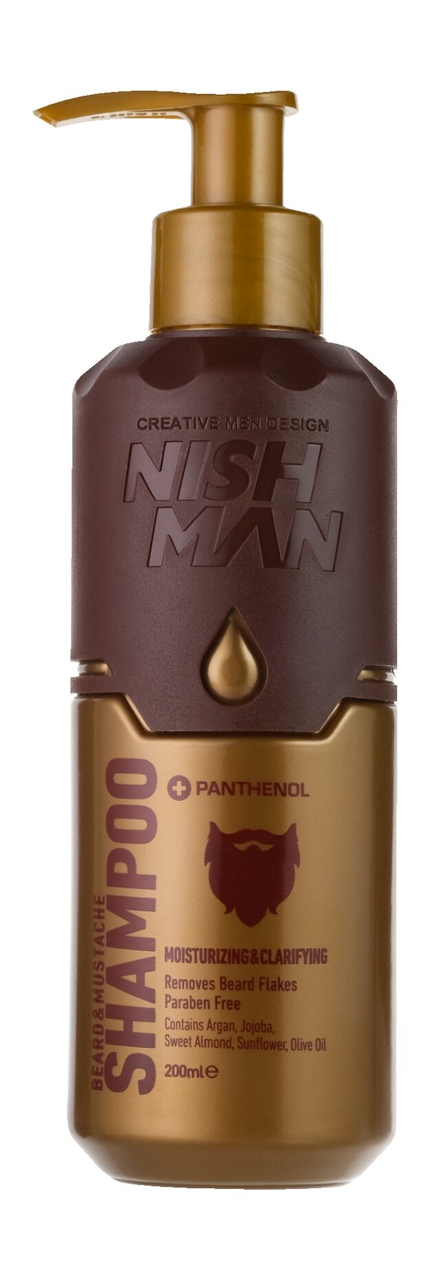 NISHMAN Шампунь для бороды и усов Beard&Mustache Care Shampoo, 200 мл