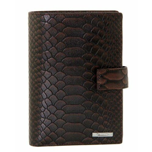 фото Кошелек prensiti, фактура под рептилию, коричневый