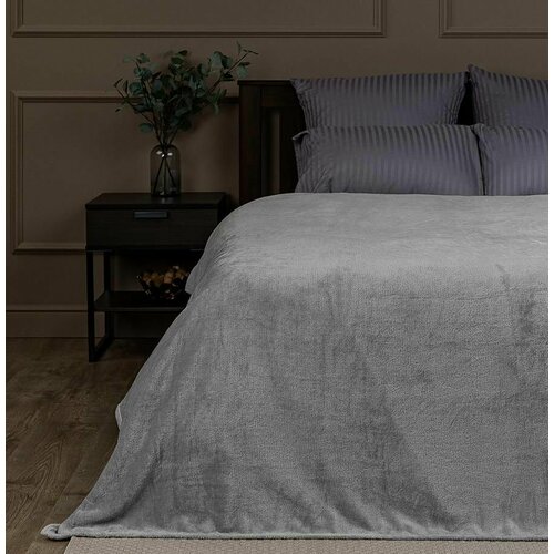 Плед Texrepublic Absolute flannel (светло-серый), 150х200, размер 1.5, спальный