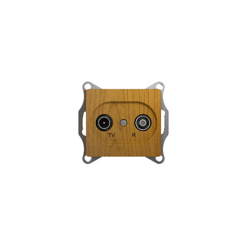 Glossa GSL000595 Розетка телевизионная проходная (TV+Radio, под рамку, скрытая установка, дуб) Schneider Electric - фото №3