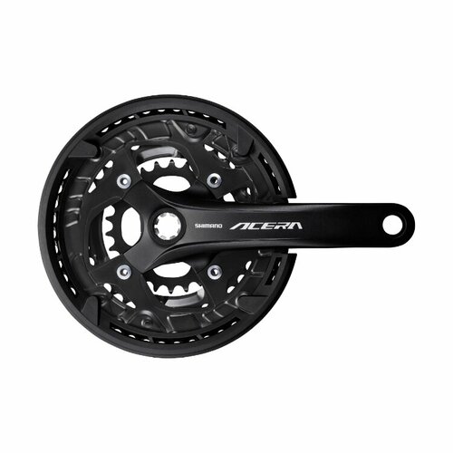 Система Shimano Acera, FC-T3010, 44/32/22T, 3x9 ск, 170мм, кв-т, с защитой, чер, б/уп система acera efcm361c222cl на 3х7 8 скоростей 42 32 22 шатуны 170 мм shimano