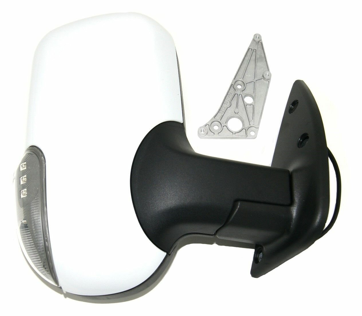 фото Зеркало боковое газель 3302, 2705, Бизнес с повторителем поворота и обогревом правое Белое.