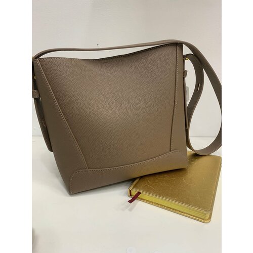 Сумка , фактура зернистая, коричневый