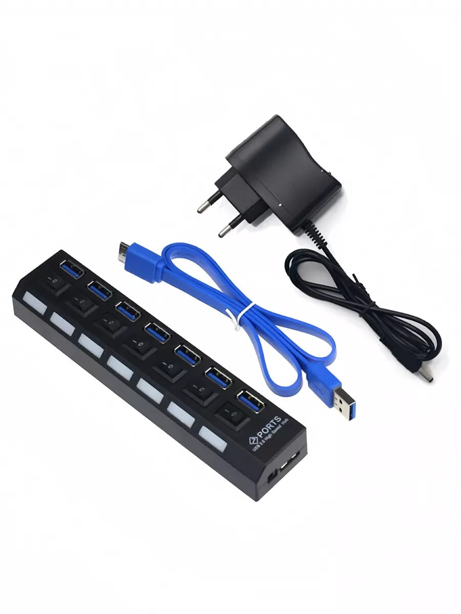 Хаб разветвитель USB 7 портов — фото 1