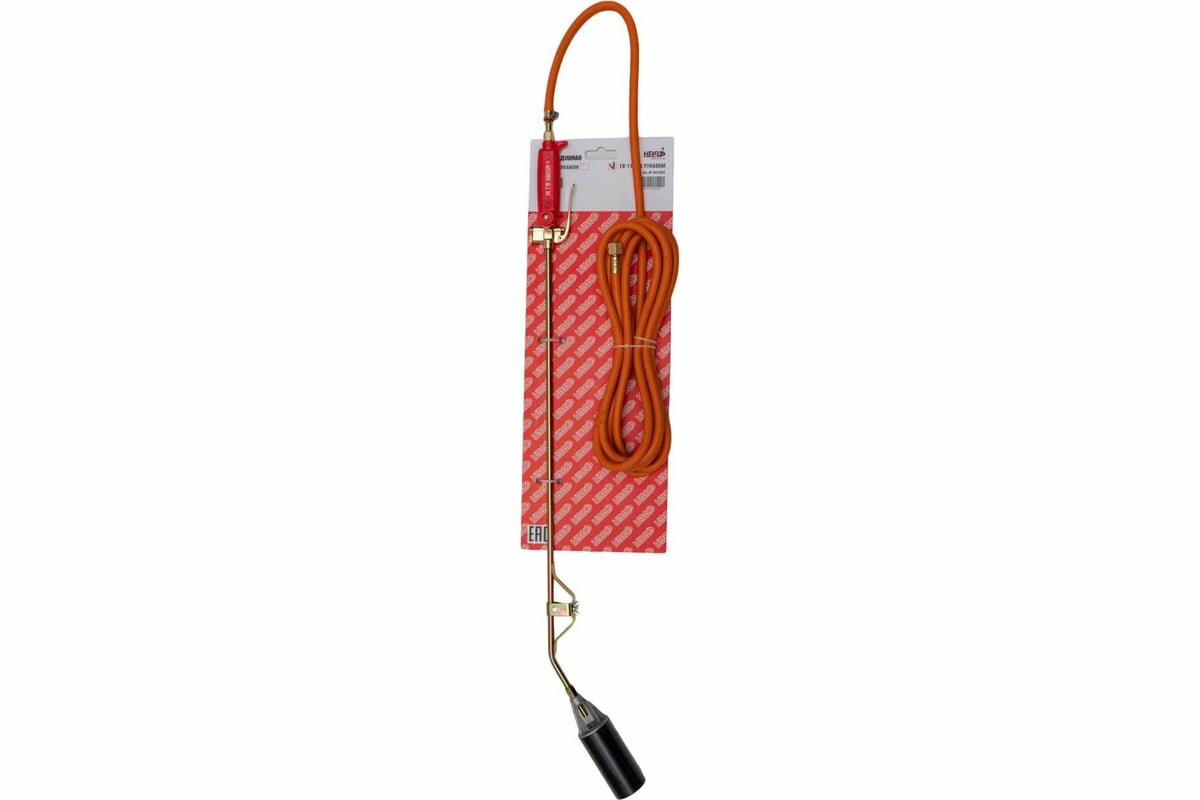 KRASS Горелка газовоздушная кровельная ГВ-111-Р рычажная с рукавом 2631002