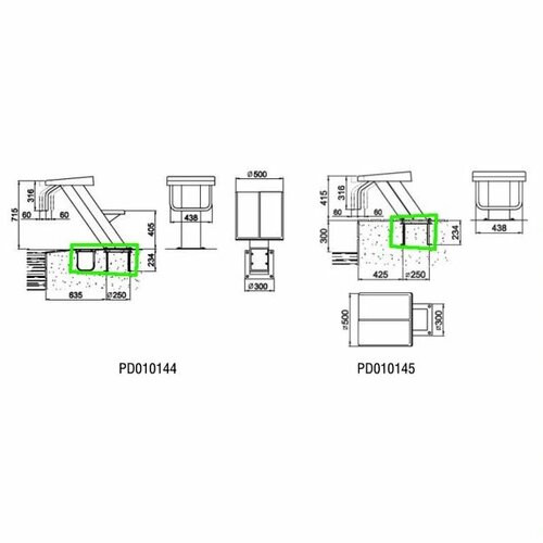 Анкеры для крепления стартовых тумб IML PD010144/PD010145 (2 шт), цена - за 1 компл