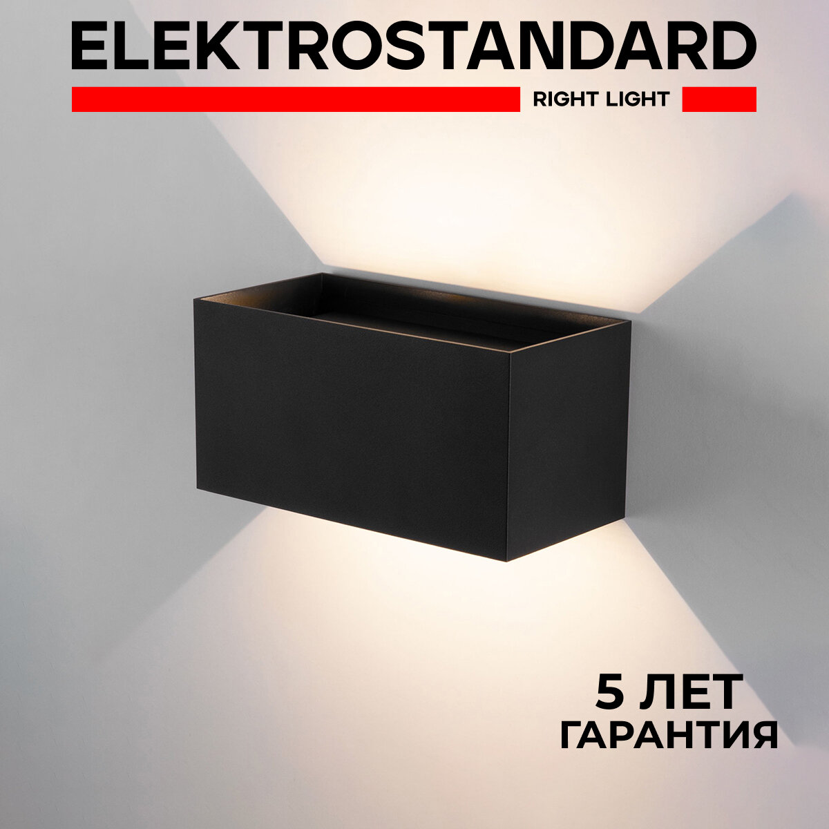 Уличный настенный светодиодный светильник Elektrostandard WINNER DOUBLE LED 35137/W черный IP54