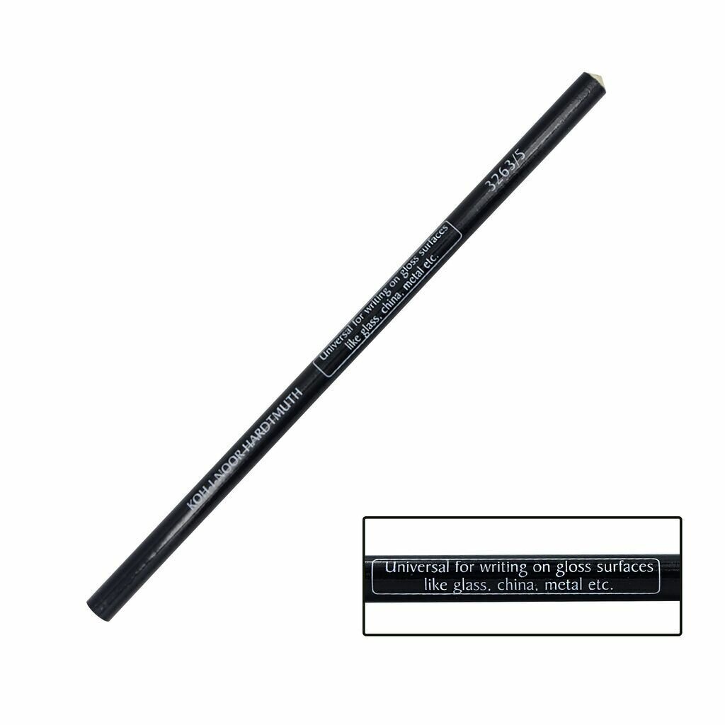 Карандаш Koh-I-Noor специальный чёрный для письма на стекле, пластике, металле, фарфоре