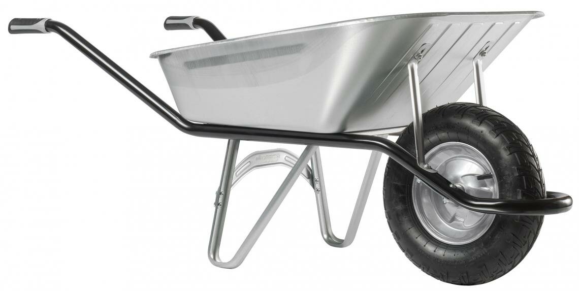 фото Тачка одноколесная Haemmerlin Cargo Excellium 100 л, MG GFR (4051), оцинкованный кузов, пневмо колесо-подшипник, 301141710