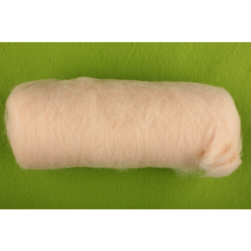 Кардочес шерсть для валяния полутонкая Камтекс чайная роза (192), 100%шерсть, 100г, 2шт