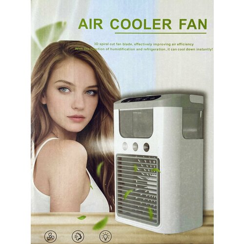 Новинка Настольный мини вентилятор с функцией охладителя, увлажнителя / Кондиционер AIR COOLER FAN