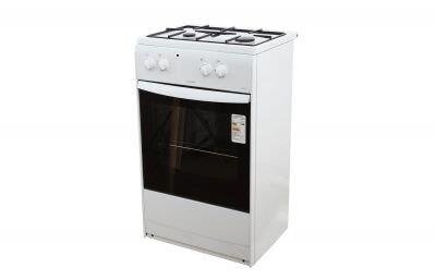 Плита комбинированная DARINA S KM521 300 W, 50х45см, 2 газ. конфорки, эл. духовка, цвет белый