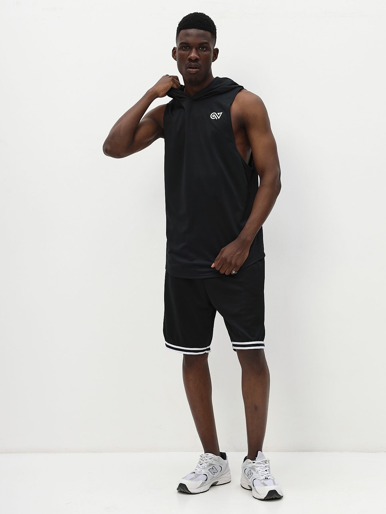 Майка спортивная, 1 шт., размер XXL, черный — фото 1