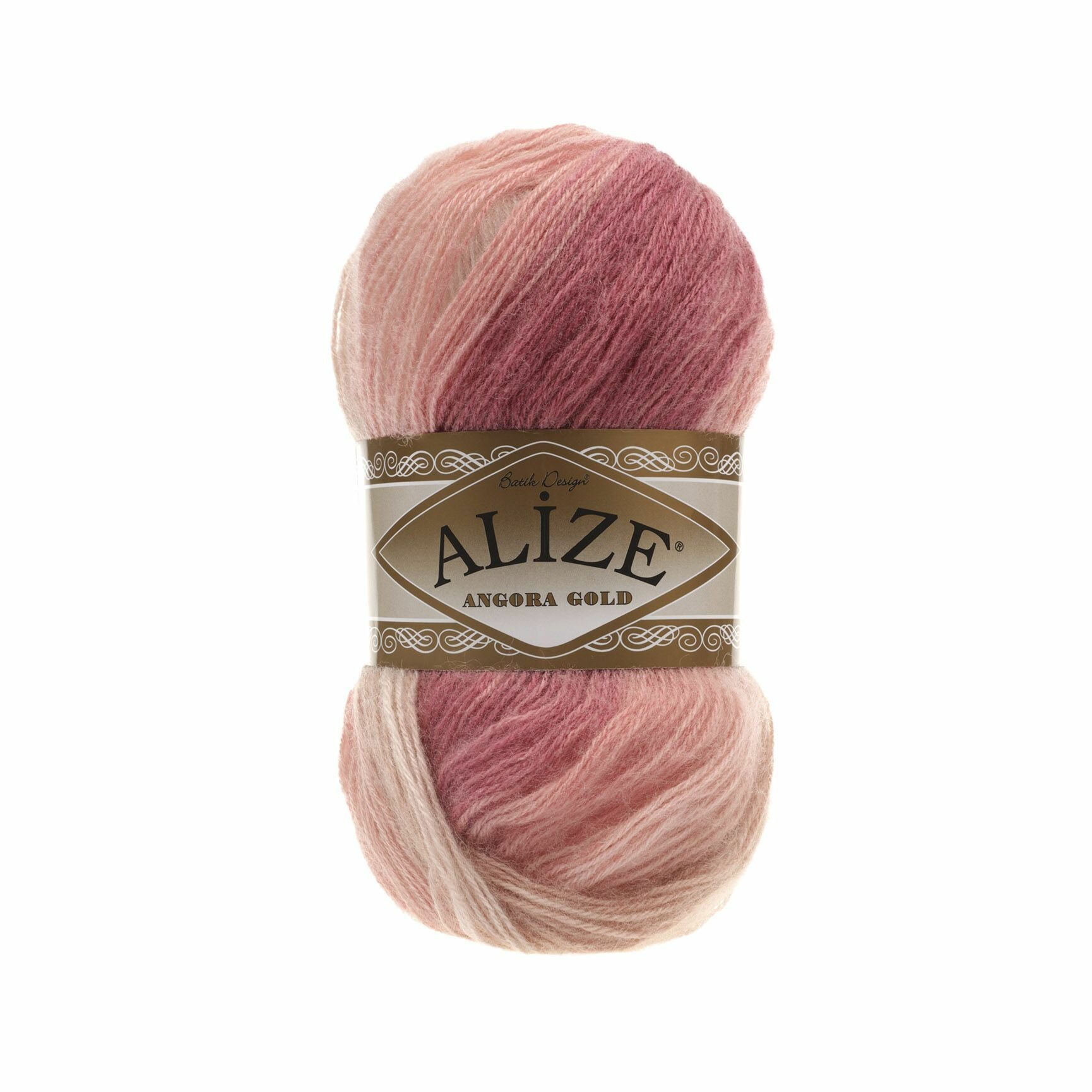 Пряжа ALIZE "Angora Gold Batik" 500гр. (100гр-550м.)(20% шерсть; 80% акрил) 5652