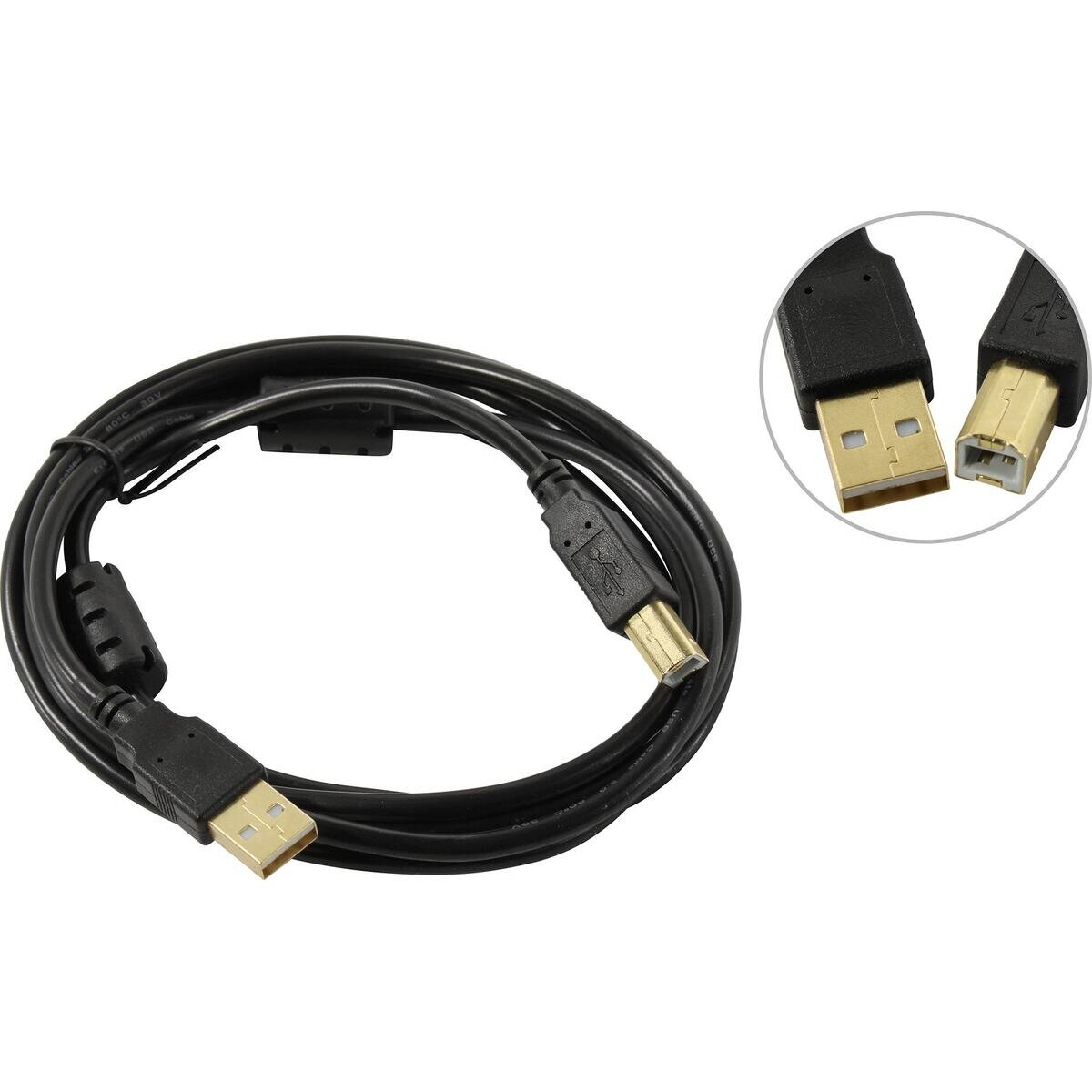 Кабель USB 2.0 A -> B Exegate EX-CCF-USB2-AMBM-2.0