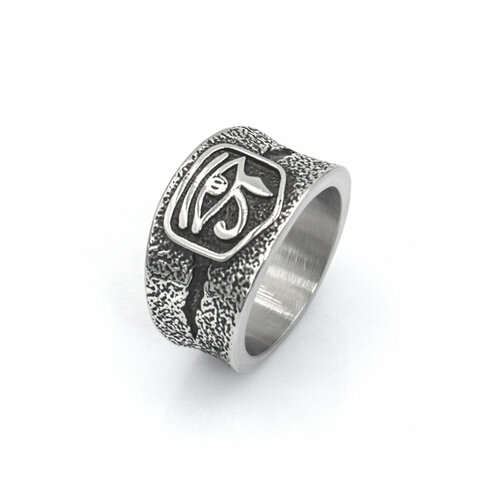 Кольцо SILVARIE, размер 19, ширина 15 мм, серый металлик