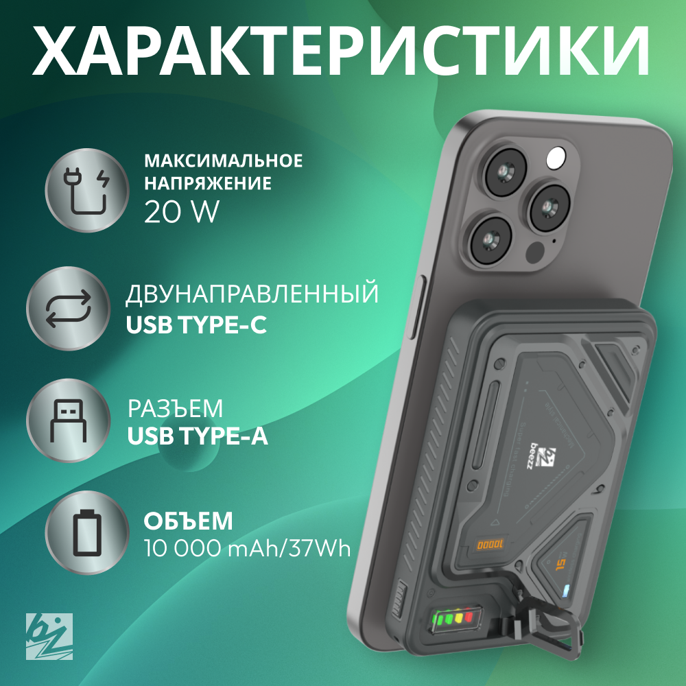 Магнитный Powerbank MagSafe с функцией подставки — фото 1