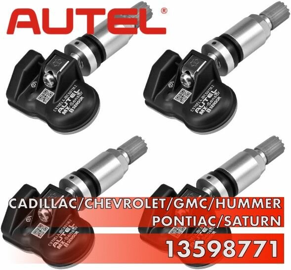 AUTEL для CADILLAC CHEVROLET HUMMER 13598771 Металл 4шт Датчики давления шин