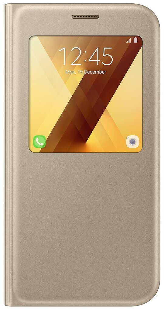 Чехол-книжка Samsung Galaxy A7 (2017) S View Standing Cover Gold EF-CA720PFEGRU