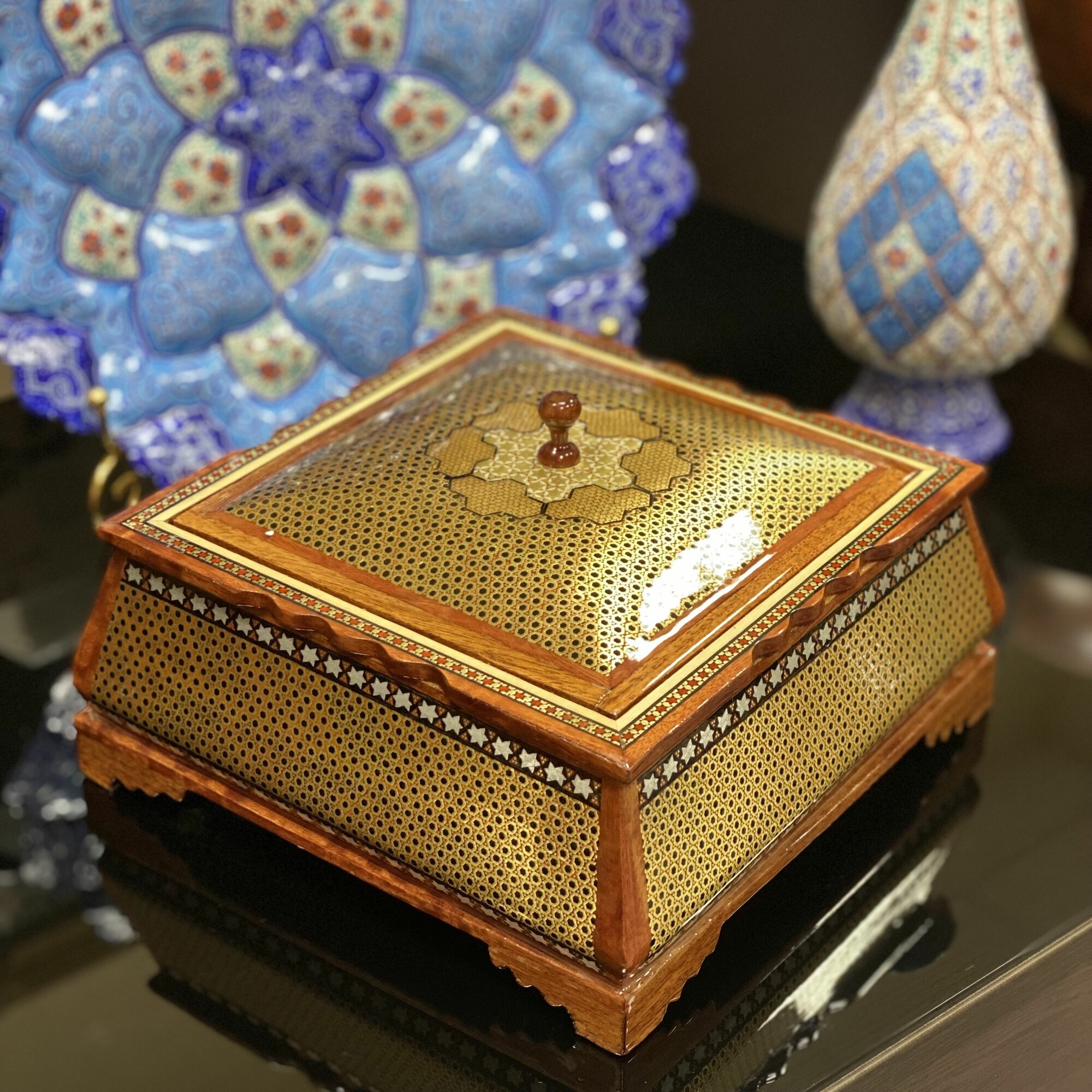 Шкатулка "Хатам" Персидский базар, ручная работа, 9x21x21 см — фото 1