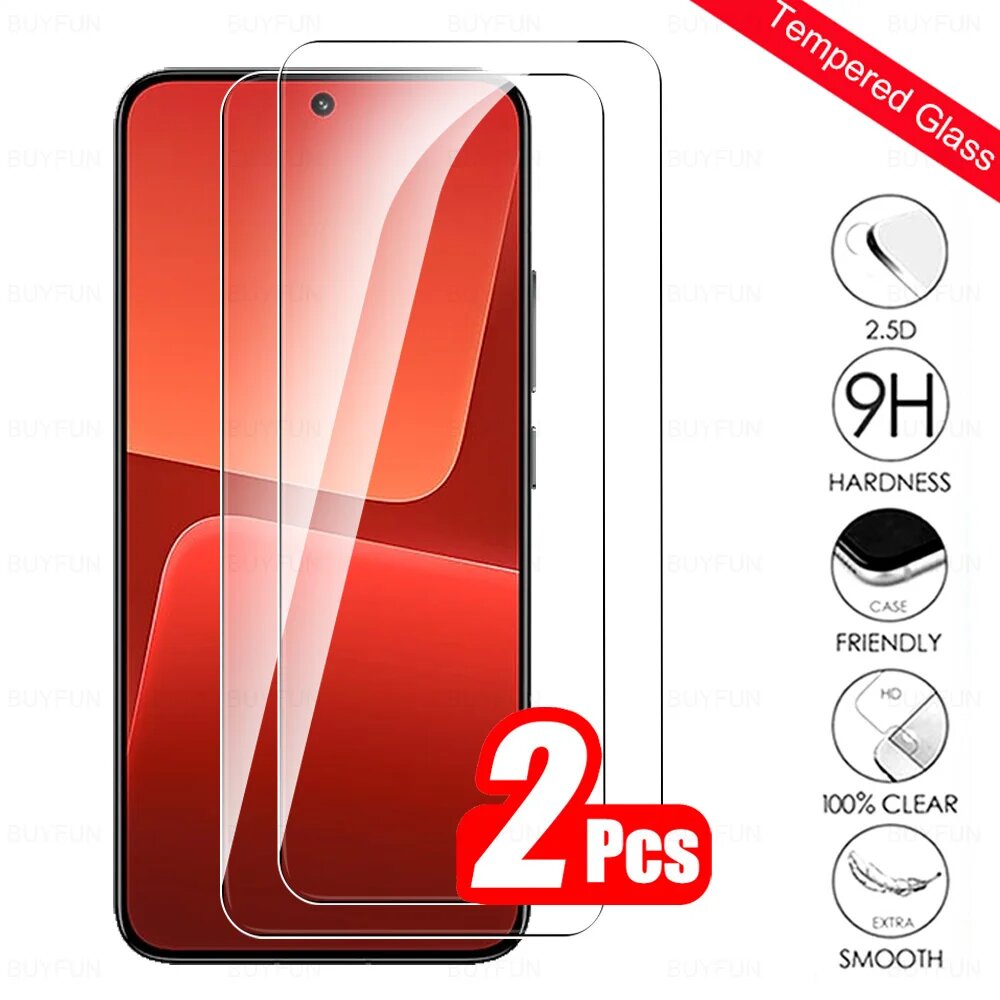 Закаленное стекло для Xiaomi 13T 12T 11T 10T 9T Pro 14 13 Mi 11 Lite 5G Ne 11i 4G 2 шт защитная стеклянная пленка For Xiaomi 12 Lite Закаленное стекло 2 Pieces