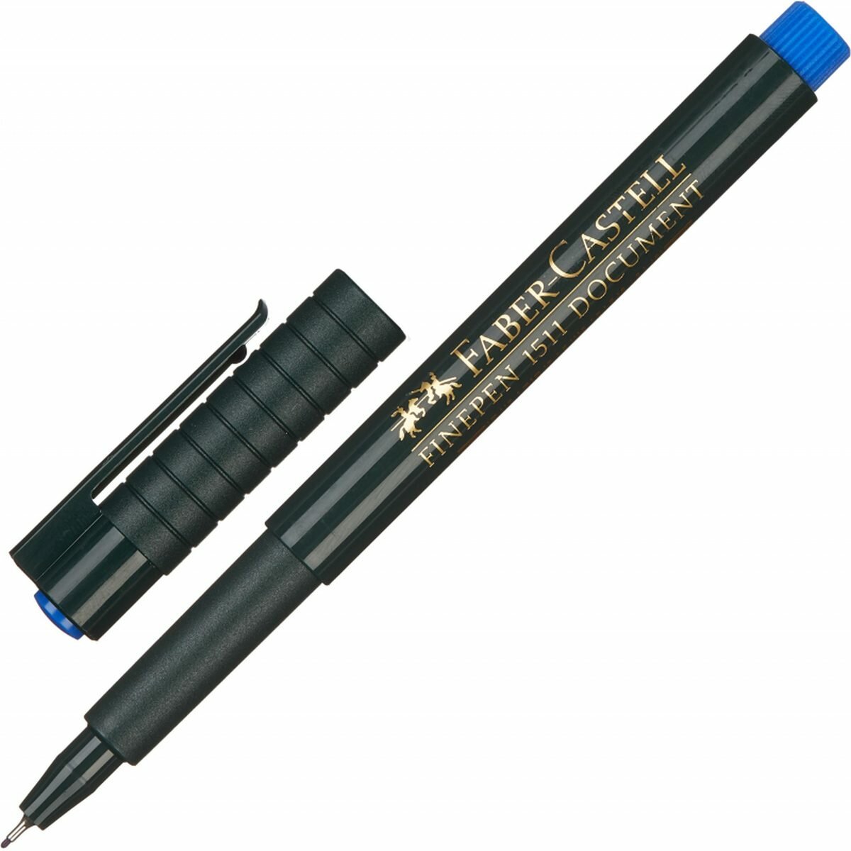 Ручка капиллярная Faber-Castell "Finepen 1511" (0.4мм, трехгранная, синяя) (151151), 10шт.