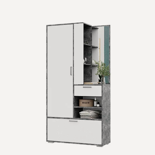 Изображение товара Прихожая мебель в коридор Денвер (1000х1950х354 мм) ателье светлое/белый